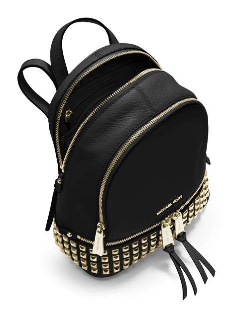 black michael kors backpack purse|Michael Kors black ribbed purses.